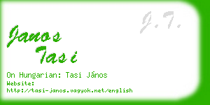 janos tasi business card